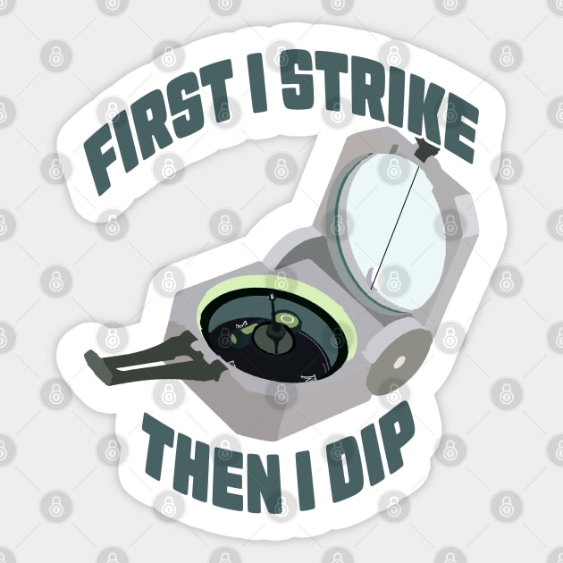 Strike and Dip Brunton Compass Geology Sticker by stermitkermit